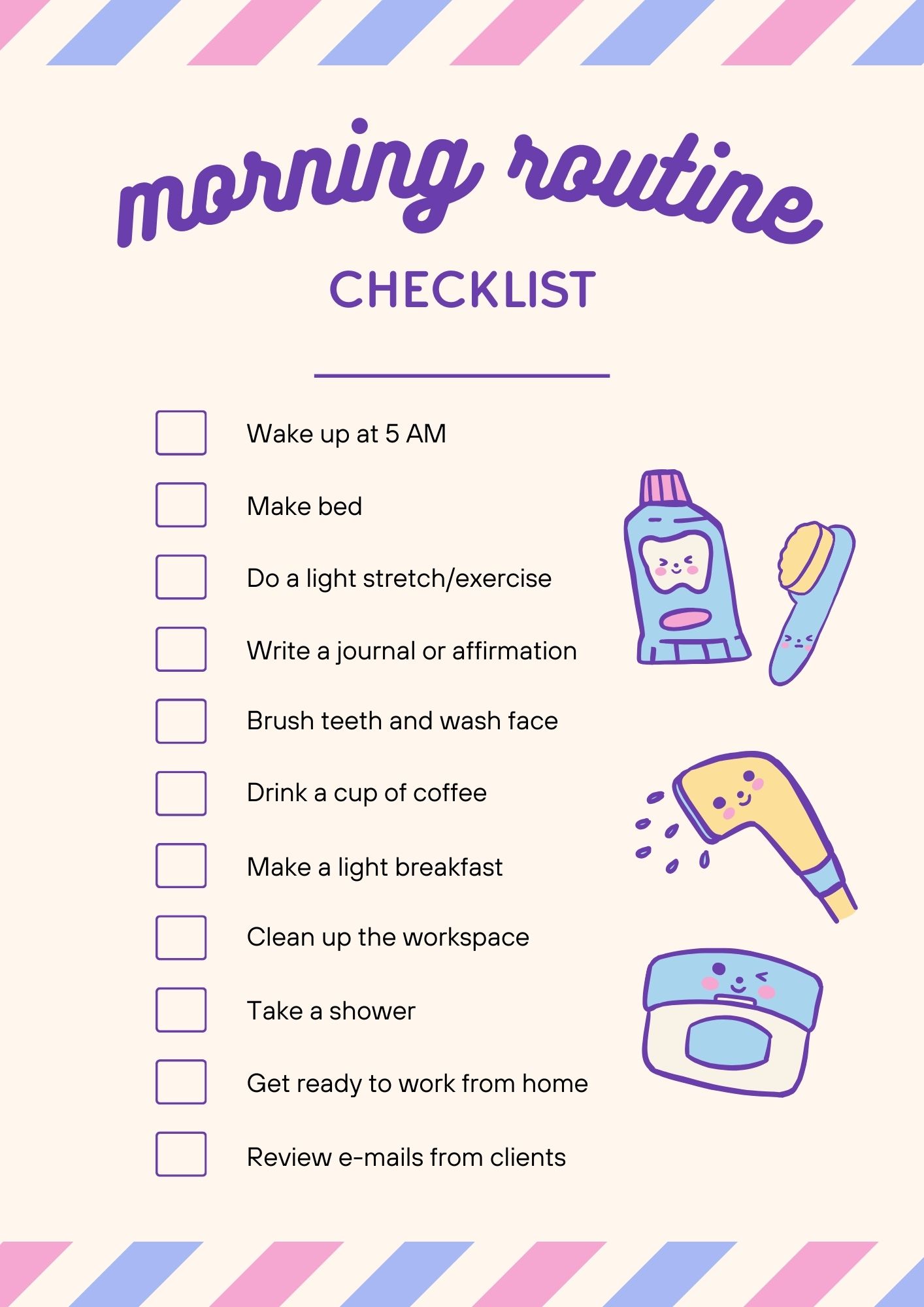 Morning Routine Template